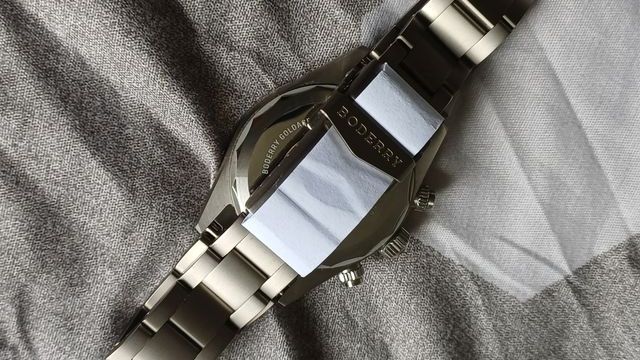 Reloj Boderry Cronógrafo Titanio Beige/Plata