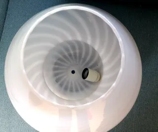 Lampada Fungo Murano Vetro Bianco