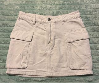 Falda Stradivarius Blanca Talla 34