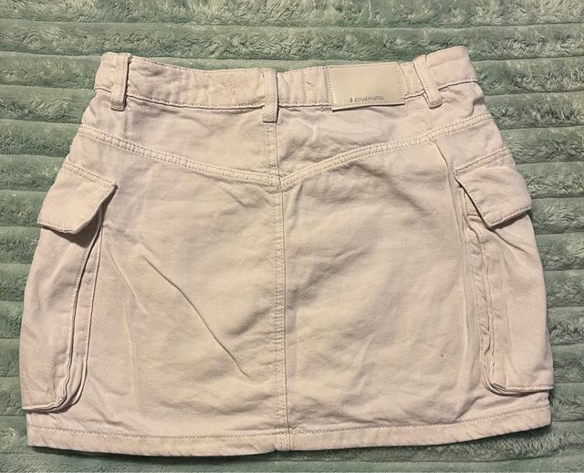 Falda Stradivarius Blanca Talla 34