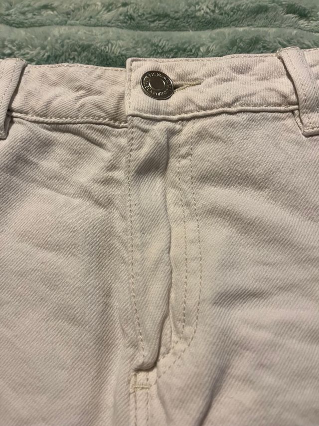 Falda Stradivarius Blanca Talla 34