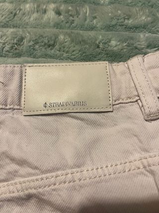 Falda Stradivarius Blanca Talla 34