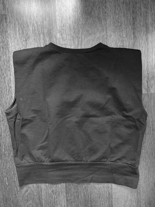 Chaleco Negro Elástico Mujer Vintage