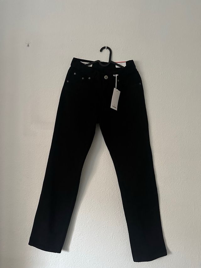 Vaqueros Mom Fit Negros