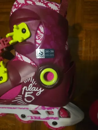 Patines en línea morados para niña