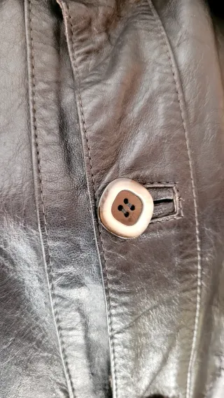 Giacca vintage uomo nera vera pelle