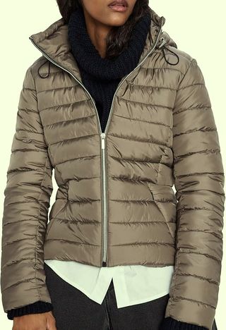 Chaqueta Acolchada Zara Talla XL Capucha Mujer Puf