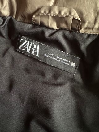 Chaqueta Acolchada Zara Talla XL Capucha Mujer Puf