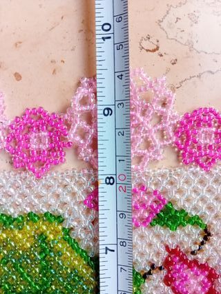 Centrino perline vetro 34x24 cm