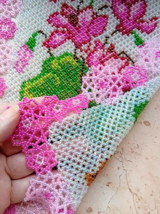 Centrino perline vetro 34x24 cm