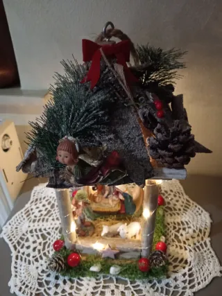 Lanterna Presepe Rustica Fatta a Mano