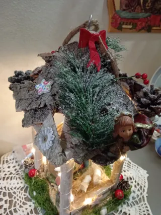 Lanterna Presepe Rustica Fatta a Mano