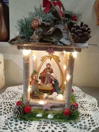 Lanterna Presepe Rustica Fatta a Mano
