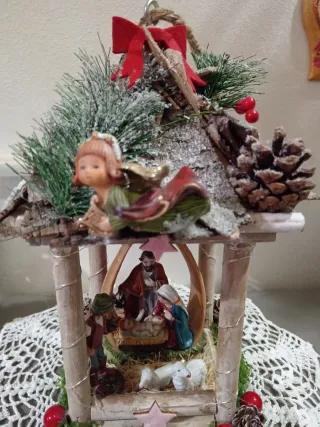 Lanterna Presepe Rustica Fatta a Mano