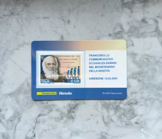 Tessera Filatelica Charles Darwin 1809-1882