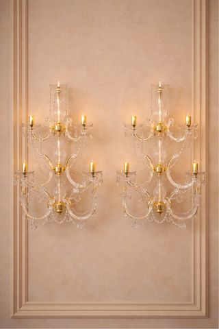 Apliques de cristal XL dorados