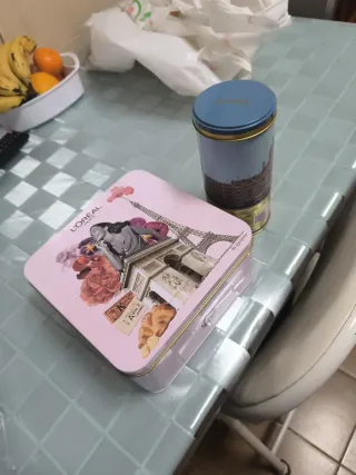 Cajas metálicas decorativas (2 unidades)