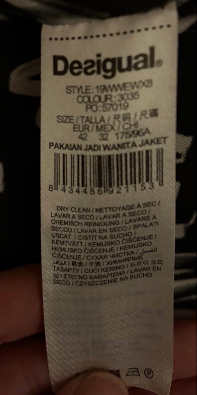 Abrigo Desigual cuadros rojo y rosa