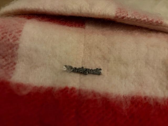 Abrigo Desigual cuadros rojo y rosa