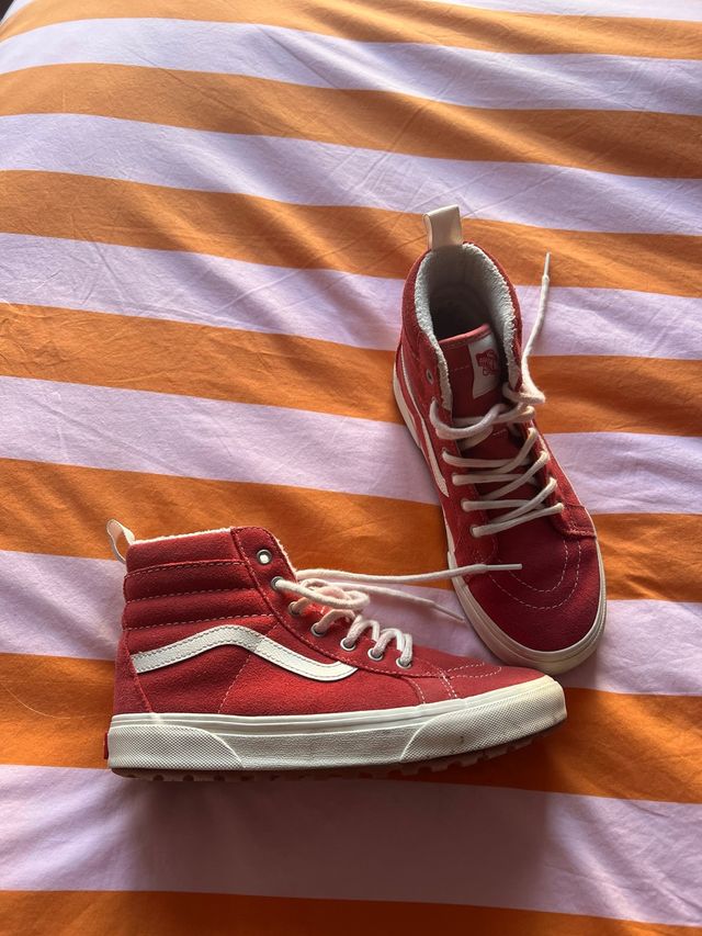Zapatillas Vans Altas Rojas Niños invierno nº 36