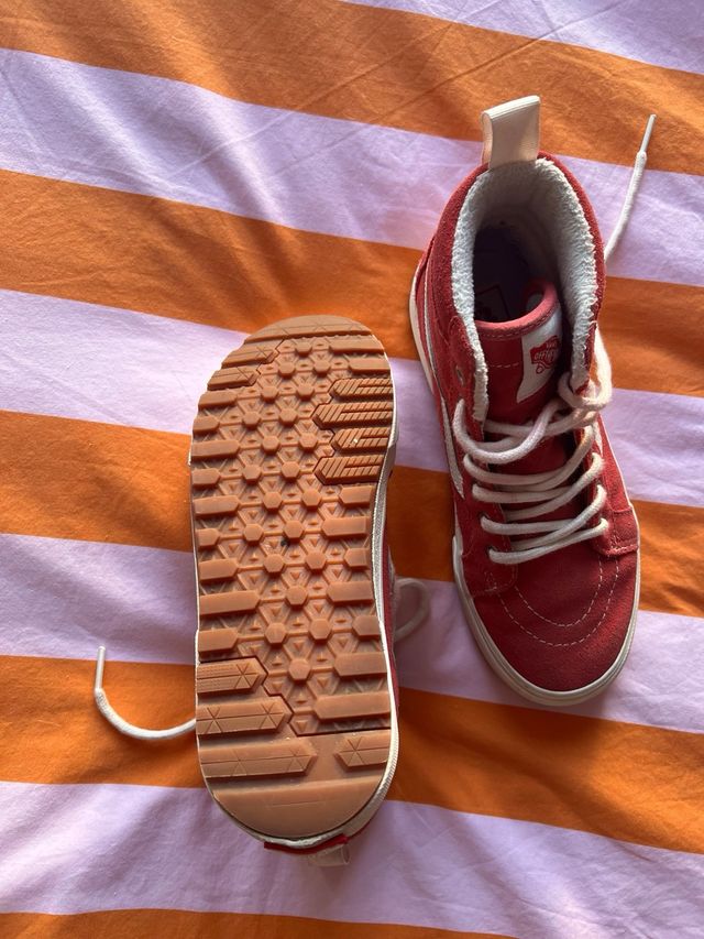 Zapatillas Vans Altas Rojas Niños invierno nº 36