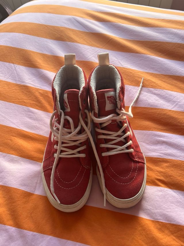 Zapatillas Vans Altas Rojas Niños invierno nº 36