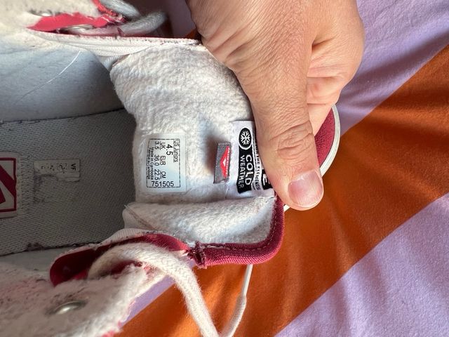 Zapatillas Vans Altas Rojas Niños invierno nº 36