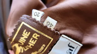 Giacca vintage donna in pelle marrone