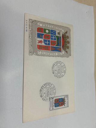 Sobre Sello España 1965 Palencia