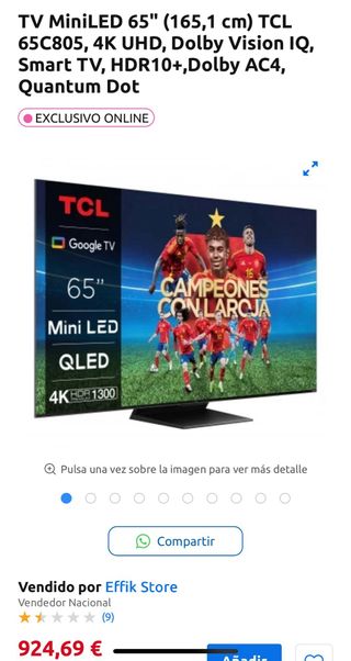 TV TCL 65C805 mini led