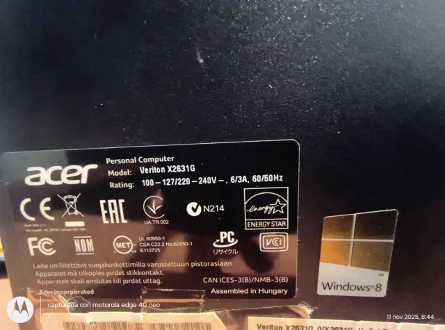 Ordenador sobremesa Acer i3