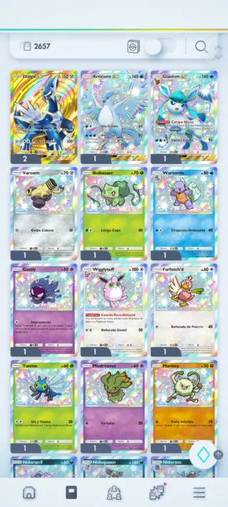 Cartas TCG pocket