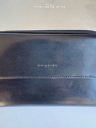 Portafoglio Nannini blu capiente