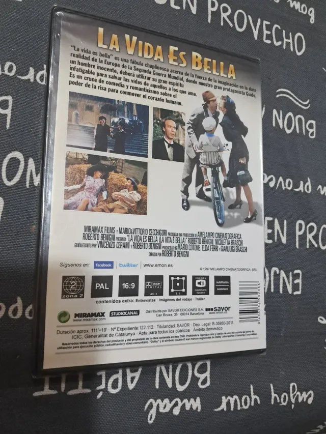 DVD La Vida es Bella (Roberto Benigni)