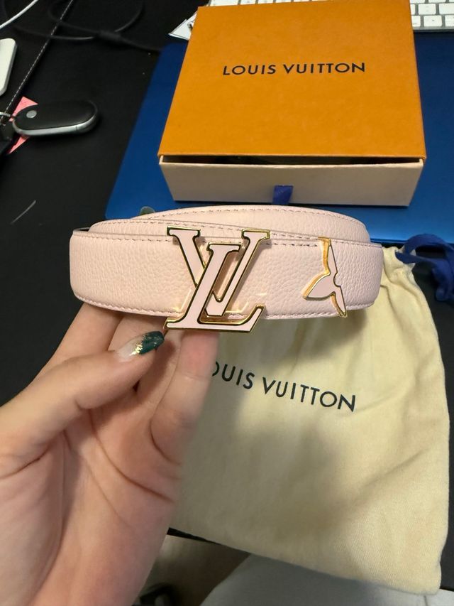Cinturón reversible Louis Vuitton rosa  M8231 3cm