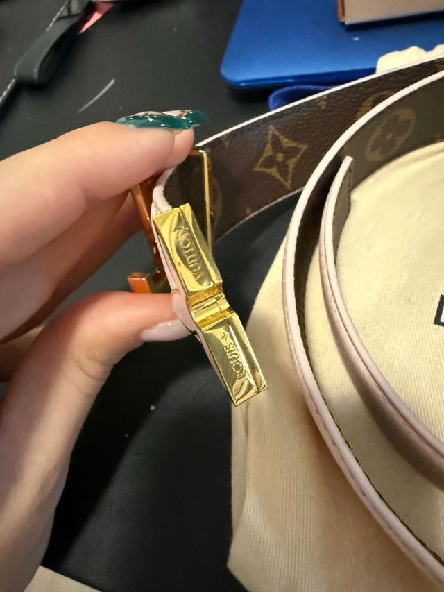 Cinturón reversible Louis Vuitton rosa  M8231 3cm