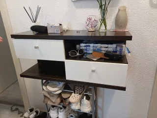 Mueble de entrada madera y metal