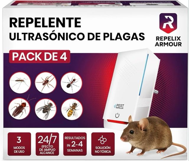 Pack 4 Repelentes Ultrasónicos de Plagas