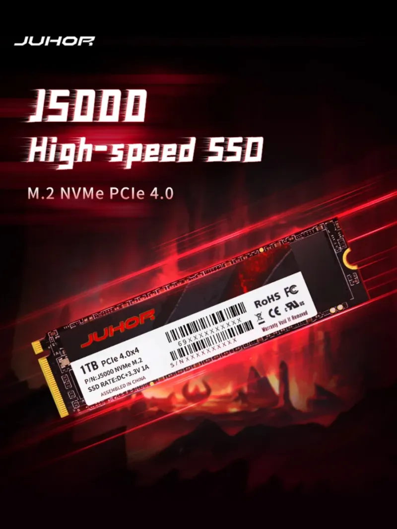 SSD NVMe M.2 1TB JUHOR PCIe 4.0x4
