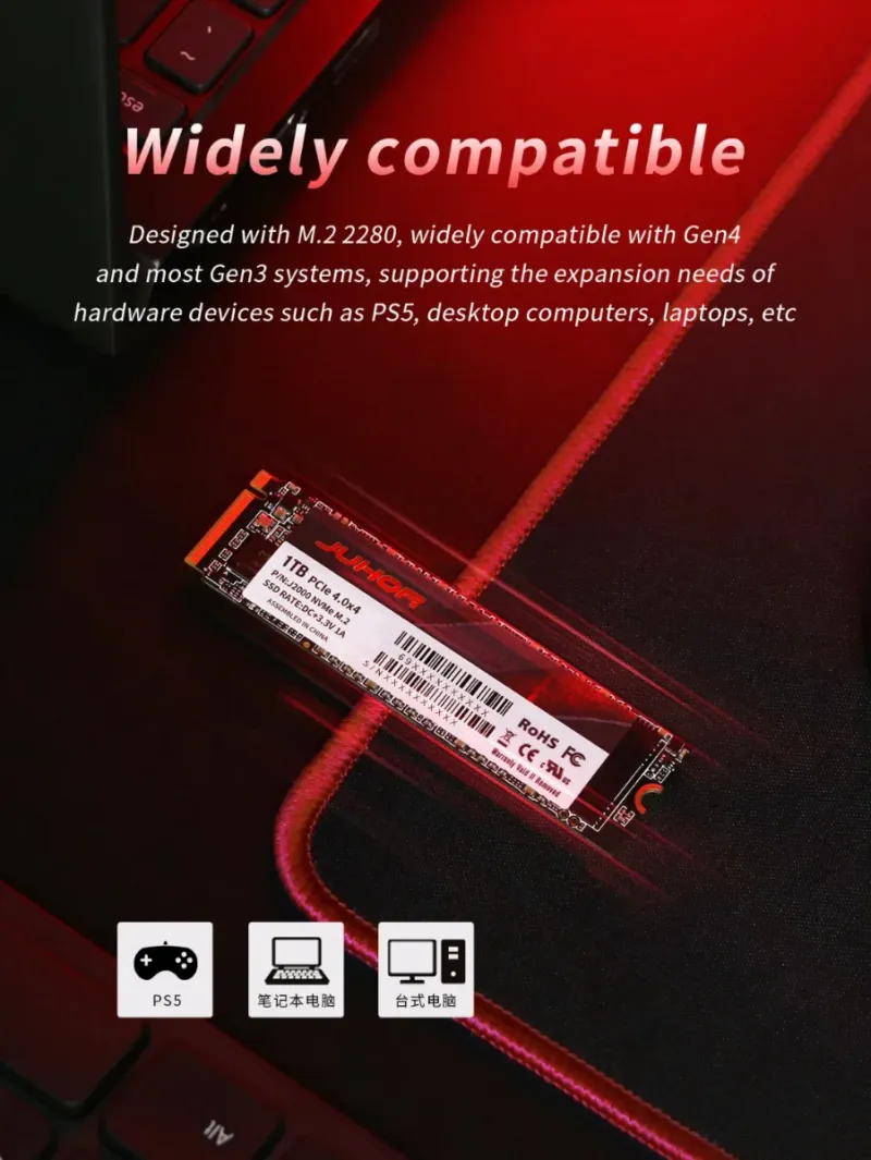 SSD NVMe M.2 1TB JUHOR PCIe 4.0x4 afbeelding 5