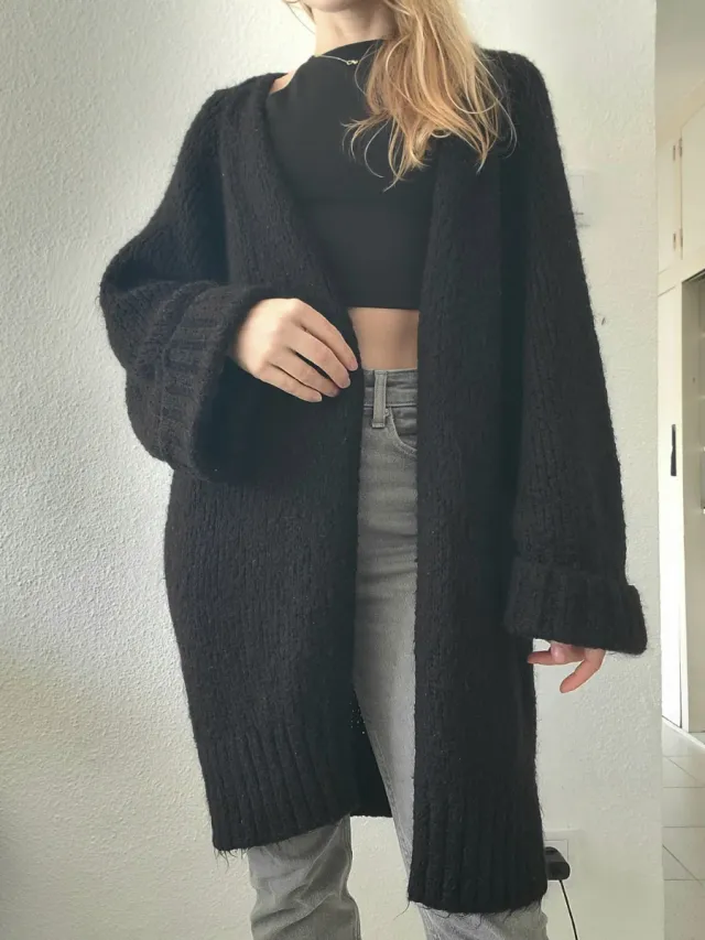 Cárdigan Zara Negro Talla Única