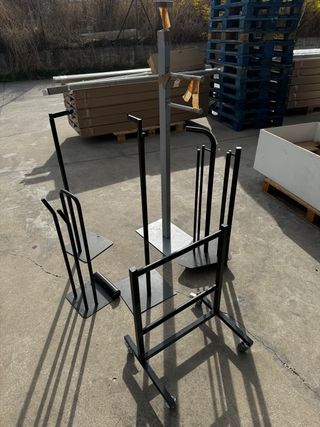 Mobile Porta Abiti in Metallo Nero e Grigio