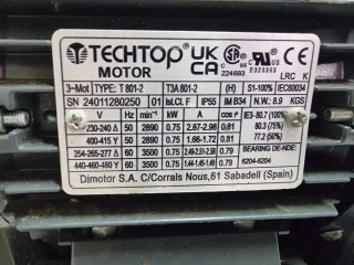 Motor trifásico 1CV 2900rpm