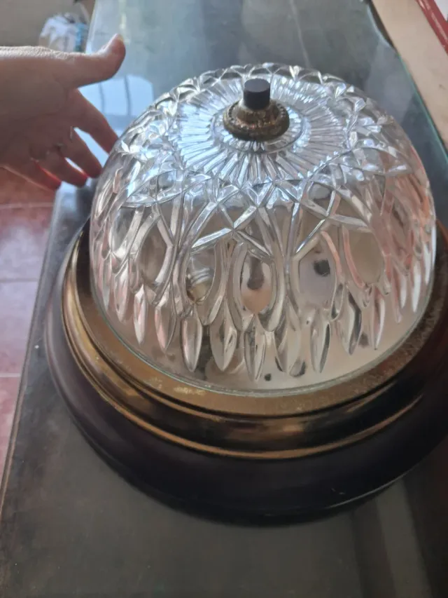 Lámpara Vintage Aplique Techo Cristal