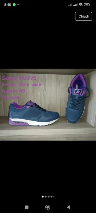 Scarpe da ginnastica Kronos, blu e viola, num. 40