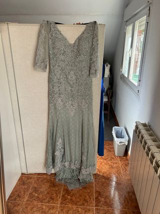 Vestido Rosa Clará Joya Beige Talla 14 40/42