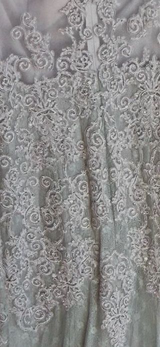 Vestido Rosa Clará Joya Beige Talla 14 40/42