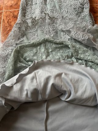 Vestido Rosa Clará Joya Beige Talla 14 40/42