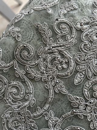 Vestido Rosa Clará Joya gris Talla 14 40/42