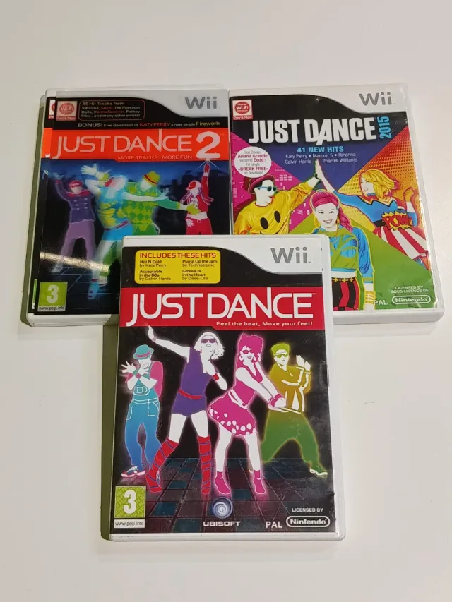Lote 3 Juegos Wii Just Dance 2, 3 y 2015